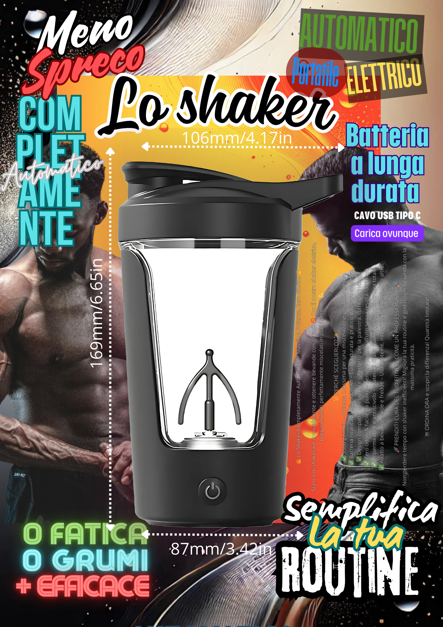 Taza mezcladora eléctrica de proteína en polvo, 350ML, coctelera automática, botella mezcladora, leche, café, licuadora, hervidor para gimnasio al aire libre 